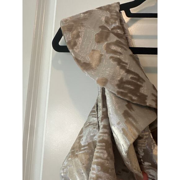 Self-Portrait Velvet Devore Wrap Dress NWT Champagne Grey Size 2 - Picture 9 of 13